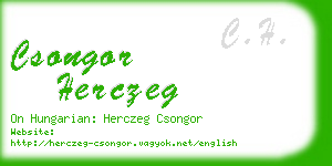 csongor herczeg business card